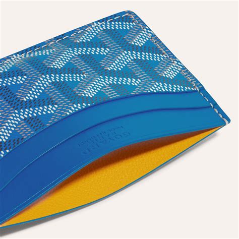 goyard wallet blue mens|goyard saint sulpice card wallet.